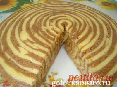 Пирог "Зебра" на сметане