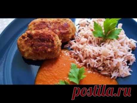 Вкусные котлеты из кабачков  и фарша  Рис с пшеном