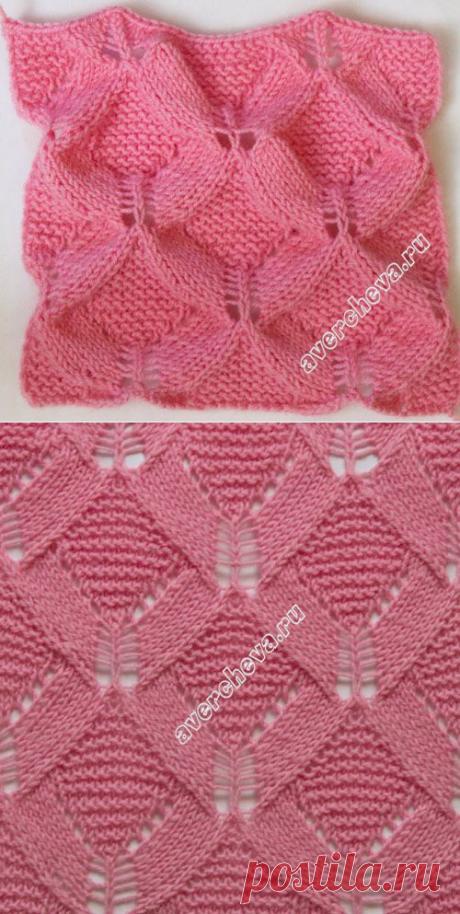 узор 389 | каталог вязаных спицами узоров