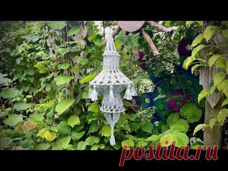 Lampion häkeln Nr.: 6 mit 3 Ringen#häkeln #crochet #petraperle #lampions #häkellampion#diy#wolle