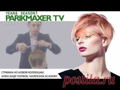 Стрижка из новой коллекции. Александр Попков.  Hairdesign Academy. Парикмахер тв