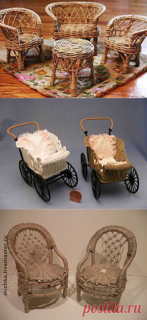 Плетеная мебель для кукол . Картинки для идей