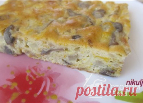 Нежный пирог с капустой и грибами - пошаговый рецепт с фото на Готовим дома