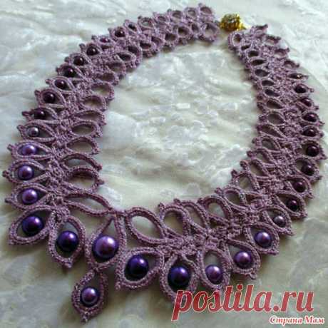 Колье Шарлотты. Вязание крючком. Схема