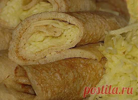 Блины на кефире с яблоками