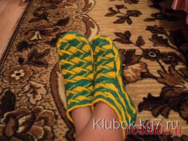 Чудесные тапочки от Елены Бобровничей | Клубок