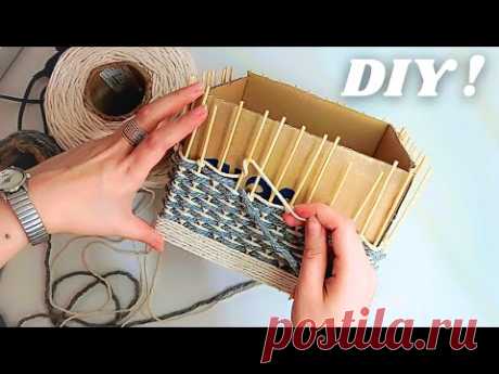 INTERESTING WEAVING A BASKET WITH YOUR HANDS | DIY Storage BOX 😍