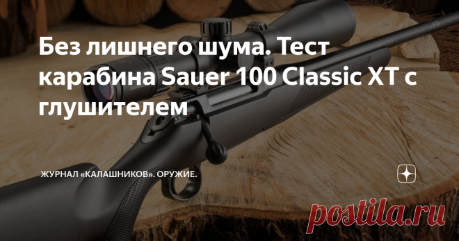 Без лишнего шума. Тест карабина Sauer 100 Classic XT с глушителем Американцы назвали бы Sauer 100 «Plain Rifle» - «винтовка для равнины » . Функциональность и кучность стрельбы — важнейшие качества магазинной такой винтовки...