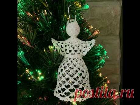 Прелестный  ангел крючком к Рождеству и Новому Году. How to crochet a Christmas angel.