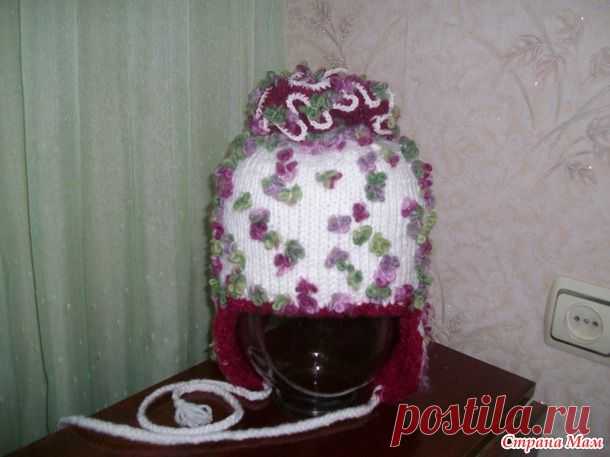 Шапочка с ушками из ALIZE FLOWER - Вяжем вместе он-лайн - Страна Мам