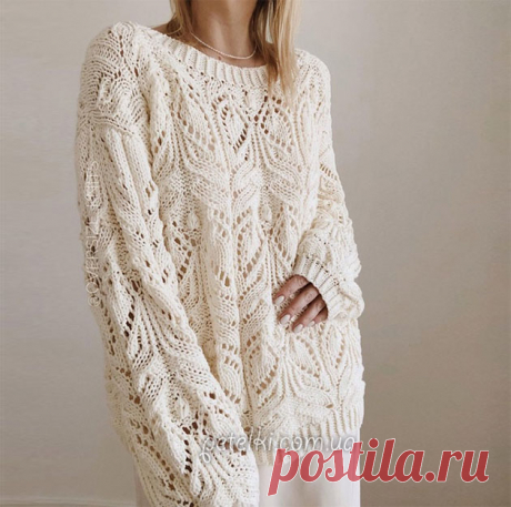 Роскошный джемпер спицами