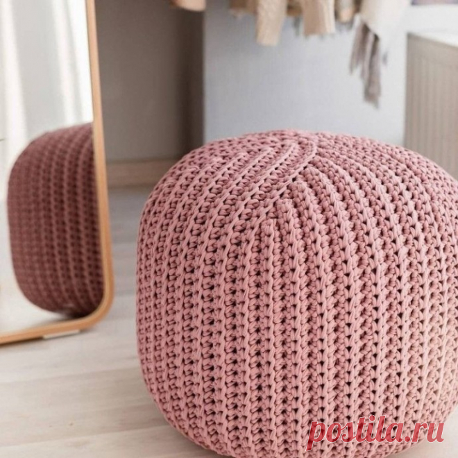 Вяжем пуф
