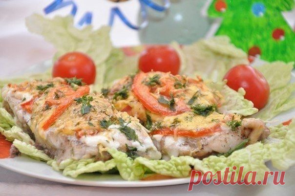 Как приготовить рыбка с сыром и помидорами - рецепт, ингридиенты и фотографии