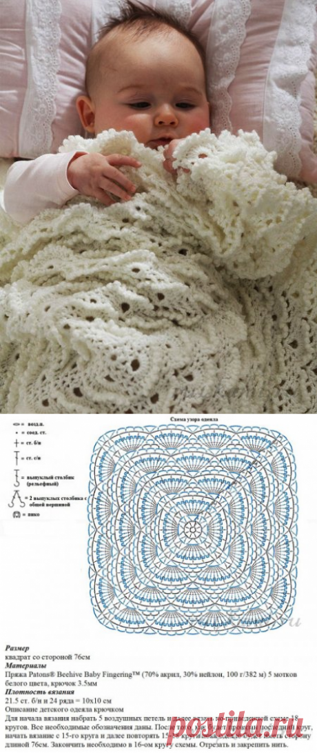 Детское одеяло «безе» вязаное крючком » Сайт &quot;Ручками&quot; - делаем вещи своими руками