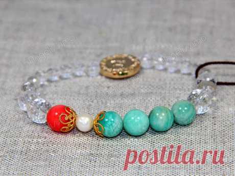 Браслет из амазонита и других натуральных камней от BRimar