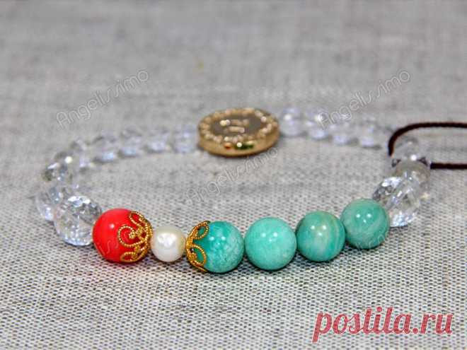 Браслет из амазонита и других натуральных камней от BRimar