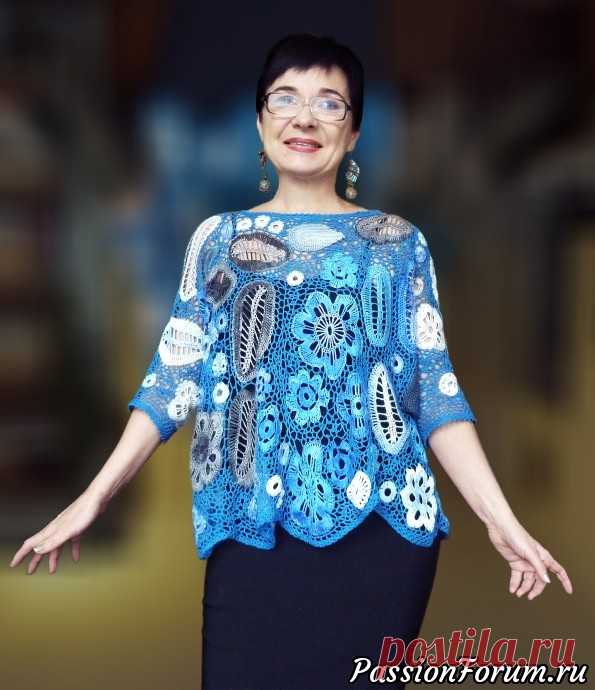 Вязаная туника ирландским кружевом - запись пользователя TatianaLitvinova (Татьяна) в сообществе Вязание крючком в категории Ирландское кружево.Идеи.