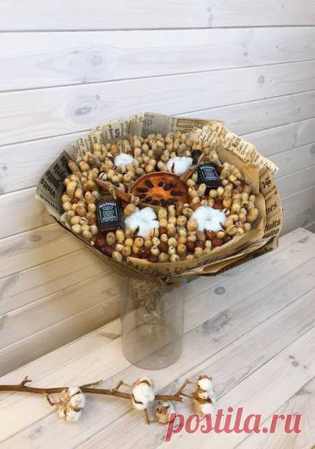 Букеты из орехов (79 фото) - пошаговые инструкции создания букетов для мужчин и женщин