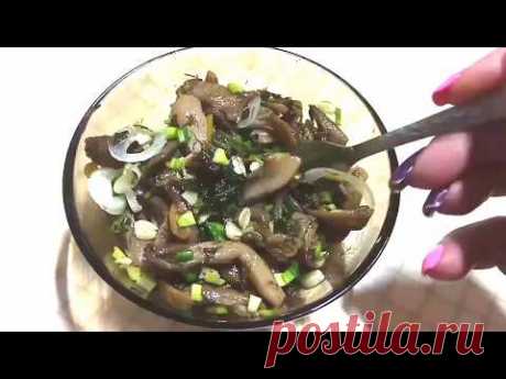 Одной порции будет мало! Закуска из маринованных вешенок. Appetizer of pickled oyster mushrooms. - YouTube