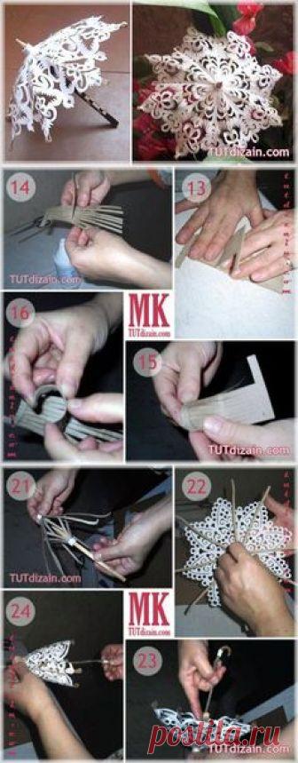 Openwork umbrellas with their hands 'Planet of needlework