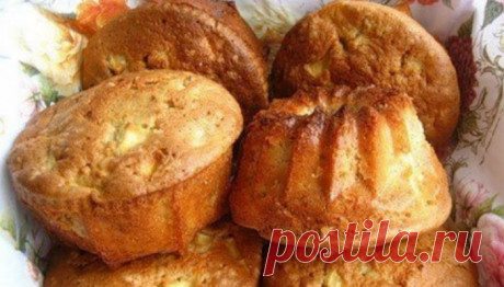 Банановые кексики с яблоками без муки