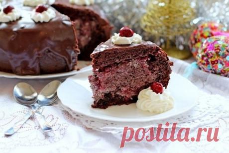 Шифоновый бисквит с вишней