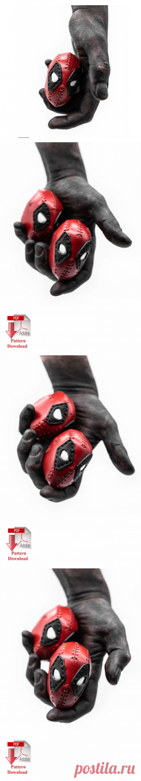 Выкройка брелока «Deadpool» /  Pattern PDF leather Keychain «Deadpool» &amp;#8212; SteampunkRUS96