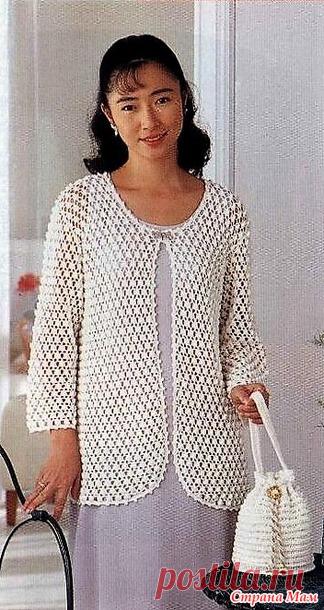 Нарядный ажурный кардиган. Крючок. - ВЯЗАНАЯ МОДА+ ДЛЯ НЕМОДЕЛЬНЫХ ДАМ - Страна Мам