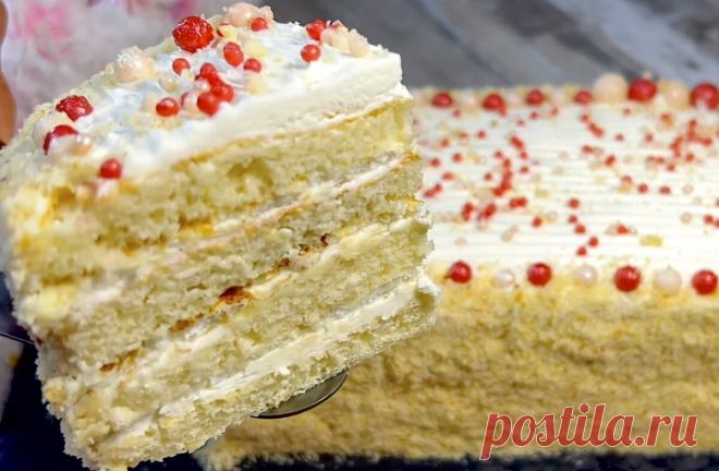 «Я и подумать не могла, что готовится он настолько просто»: нежный торт «Молочная девочка» (не рецепт, а находка) | Академия Вкуса | Дзен