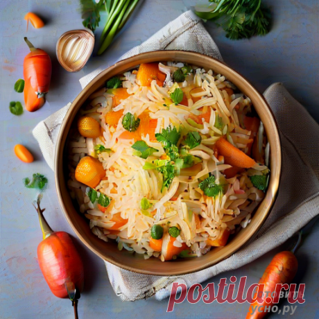 Рис с морковью, луком и куркумой: вкусное блюдо на сковороде Хотите приготовить что-то вкусное и необычное на ужин? Попробуйте наш рецепт риса с морковью, луком и куркумой на сковороде! Простой и быстрый способ приготовить вкусное и питательное блюдо. Морковь и лук придают ему нежный вкус и аромат, а куркума дает блюду яркий цвет и уникальный вкус. Всего за