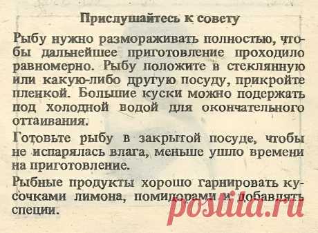 Рыбные советы
