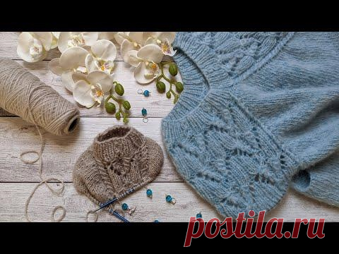 Джемпер "Морозное утро". Часть 2. Начинаем вязать кокетку. Горловина.