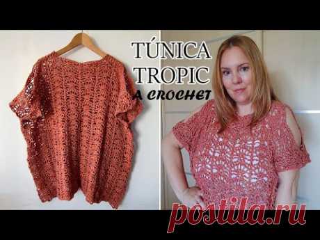 ТУНИКА ВЯЗАНИЕ КРЮЧКОМ ПОШАГОВО, ФУТБОЛКА ЖЕНСКАЯ КРЮЧКОМ ПОШАГОВО. Tunika kryuchkom zhenskaya.
