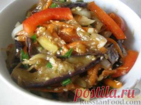 Вкуснейший корейский салат из баклажанов