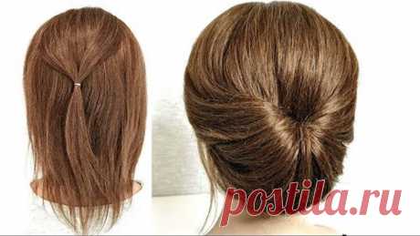 Прическа на Короткие волосы. Просто сделать СЕБЕ! Hairstyle for Short Hair. Just Make Yourself!