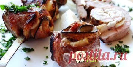 СВИНЫЕ РУЛЕТИКИ-ГРИЛЬ С БАКЛАЖАНОМ И СЫРОМ