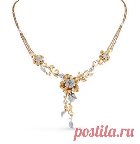 Купить золотое колье с бриллиантами по цене 143992 руб, розовое золото 585 пробы и белое золото 585 пробы, 150 бриллиантов, смотреть фото и описание 19564 - Sunlight Brilliant