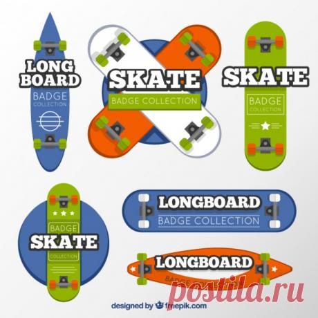 Набор Colores скейтборд этикетки Более миллиона свободных векторов, PSD, фотографии и бесплатные иконки. Эксклюзивные халявы и все графические ресурсы, которые необходимые для ваших проектов