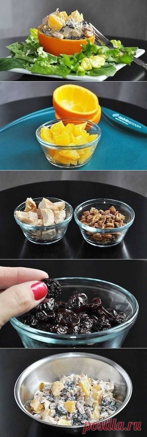 Куриный салат с апельсином