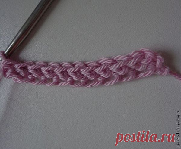 Столбики с накидом без набора воздушных петель - Ярмарка Мастеров - ручная работа, handmade
