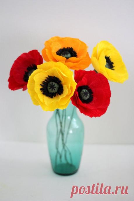 Oriental poppy Paper poppy ,paper flowers,paper poppies for wedding,home and…