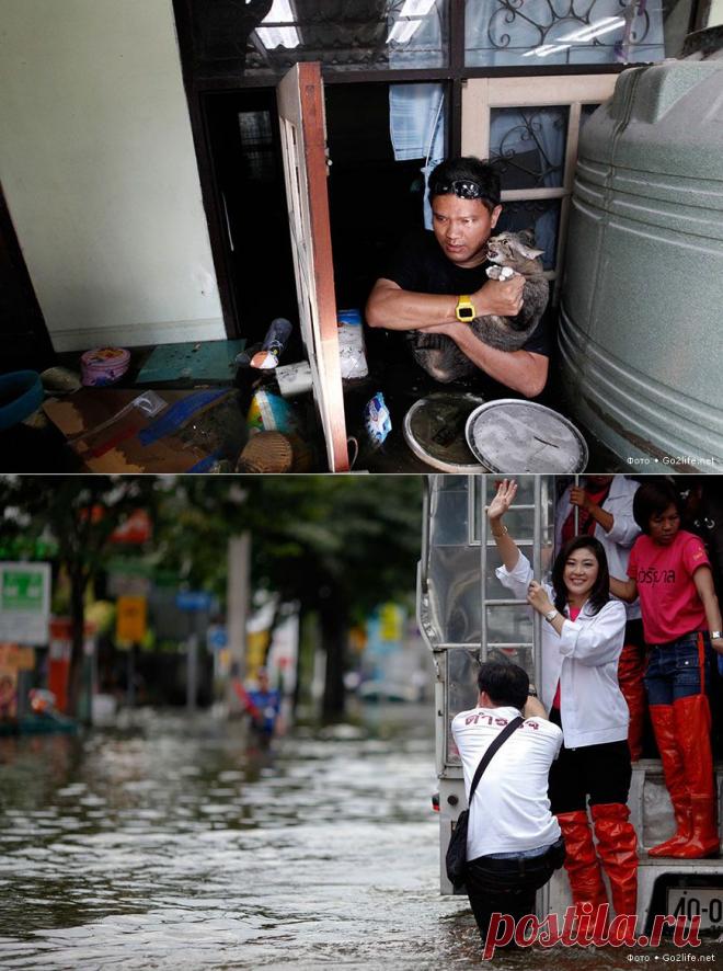 41 фото. Медленно уходящие разрушительные воды потопа в Таиланде &raquo; Большие фото: ты увидишь мир