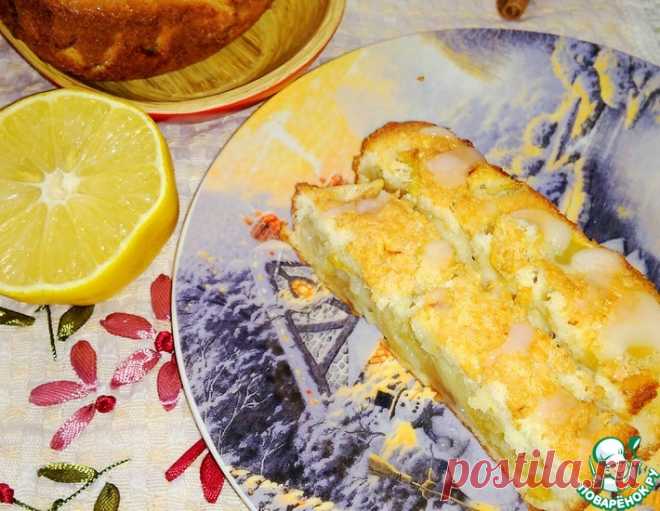 Лимонный кекс с яблоками – кулинарный рецепт