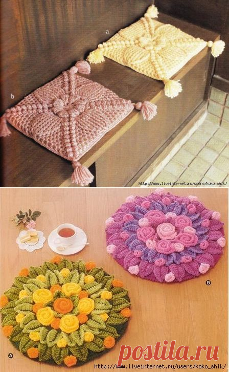 сообщение koko_shik : Подушки-сидушки на стул крючком и спицами (17:32 15-09-2015) [5591840/371890184] - irina-lena@inbox.ru - Почта Mail.Ru