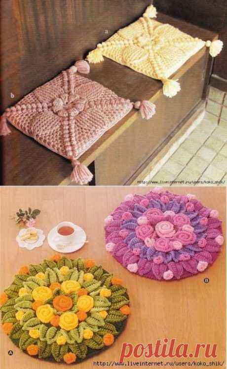 сообщение koko_shik : Подушки-сидушки на стул крючком и спицами (17:32 15-09-2015) [5591840/371890184] - irina-lena@inbox.ru - Почта Mail.Ru