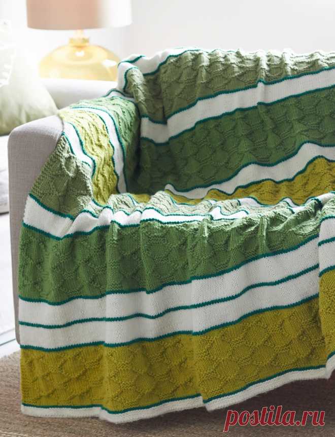 Block Quit Striped afghan