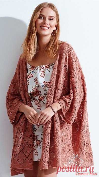 Широкий кардиган. Спицы. https://www.liveinternet.ru/