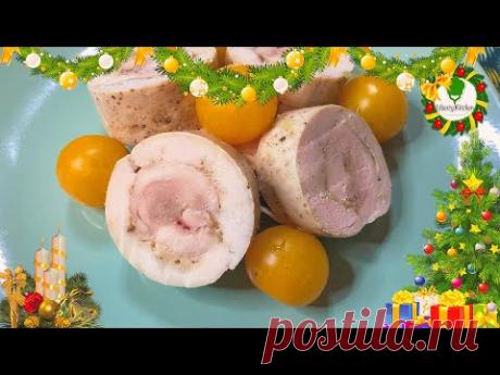 Куриный рулет Су-вид без вреда для фигуры/Chicken roll sous-vide/鸡肉卷sous-vide没有伤害到身影