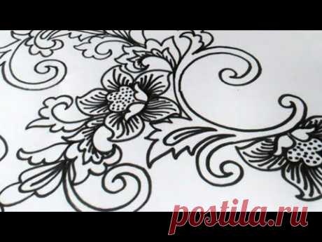 BELAJAR MENGGAMBAR BUNGA BATIK