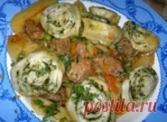 Нудли с мясом и картошкой - королевский обед
